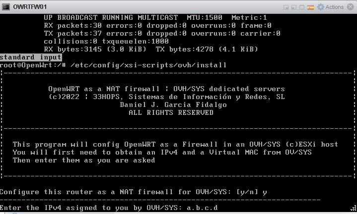 Installation in OVH/SYS dedicated server